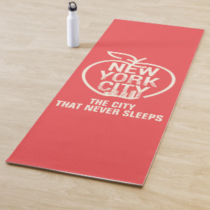 NEW YORK CITY Modern Red Yoga Mat