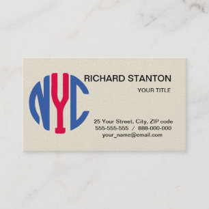 New York City monogram Business Card