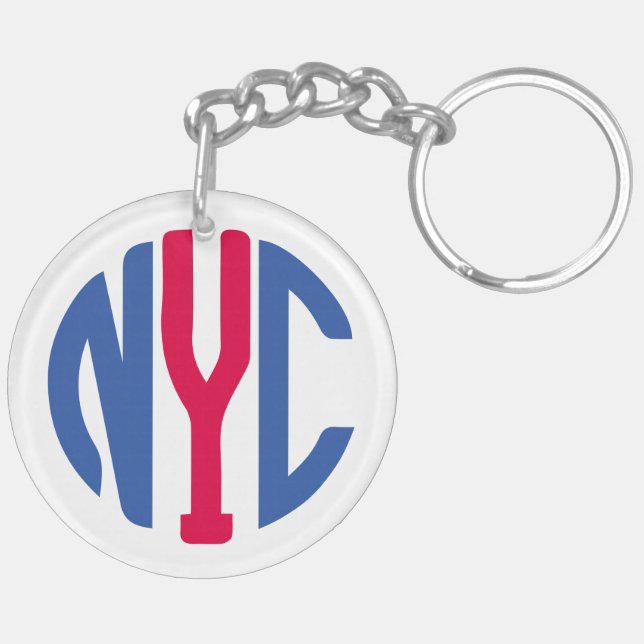 New York City monogram Key Ring (Back Left)