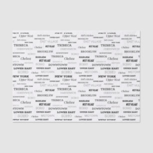 New York City Neighbourhoods Tissue Paper