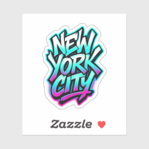 New York City Neon Graffiti Street Art Design