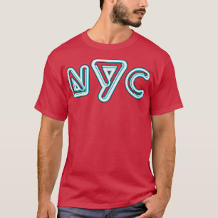 New York City Neon Sign Typography T-Shirt