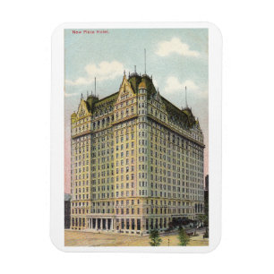 New York City, New Plaza Hotel, c1910 Vintage  Magnet