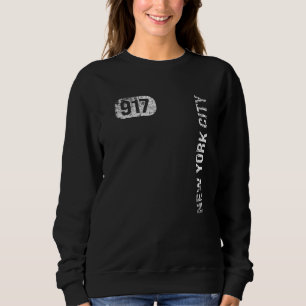 New York City New York 917 Area Code Vintage Retro Sweatshirt