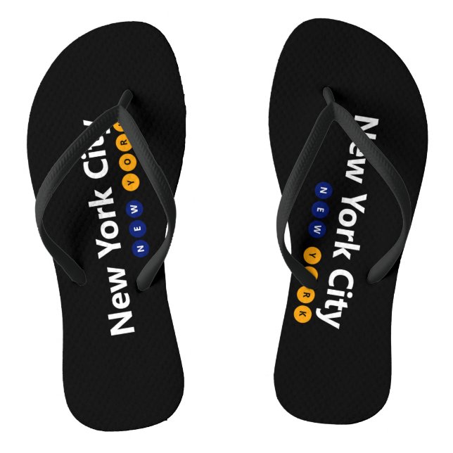 New York City, New York Flip Flops (Footbed)