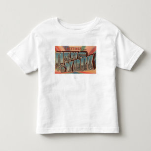 New York City, New York - Large Letter Scenes 2 Toddler T-Shirt