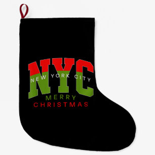 New York City New York Merry Christmas Travel Gift Large Christmas Stocking