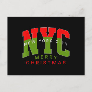 New York City New York Merry Christmas Travel Gift Postcard