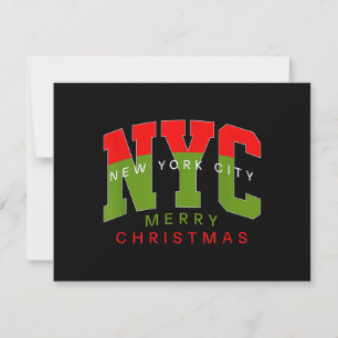New York City New York Merry Christmas Travel Gift Thank You Card