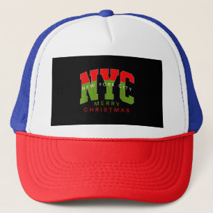 New York City New York Merry Christmas Travel Gift Trucker Hat