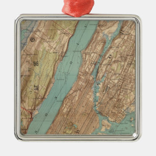 New York City, New York Metal Tree Decoration