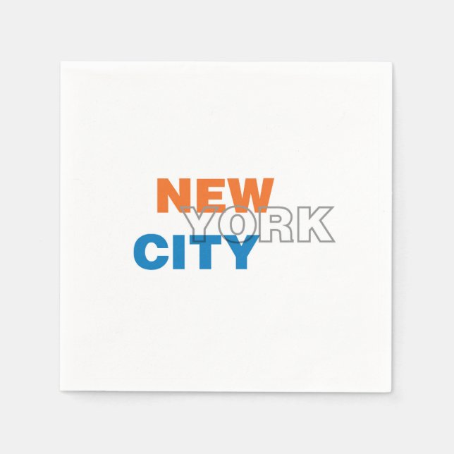 New York City, New York Paper Napkins (Front)