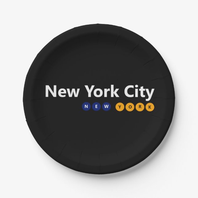 New York City, New York Paper Plates (Front)