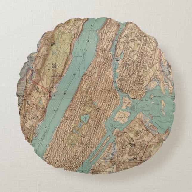 New York City, New York Round Cushion (Front)