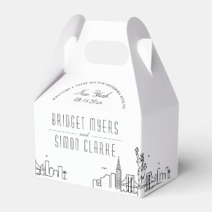 New York City, New York Wedding Favour Box