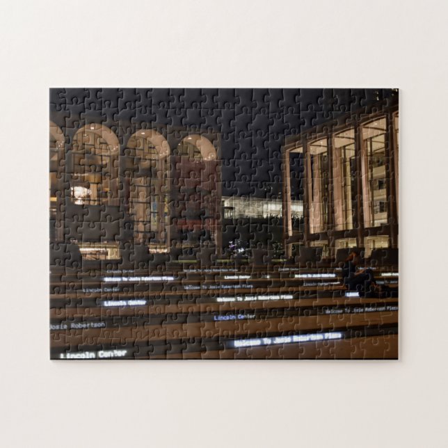 New York City Night Lincoln Centre NYC Photography Jigsaw Puzzle (Horizontal)