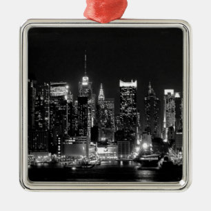 New York City Night Metal Tree Decoration