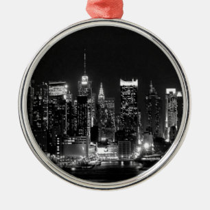 New York City Night Metal Tree Decoration