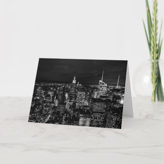 New York City Night Skyline Card (Front)