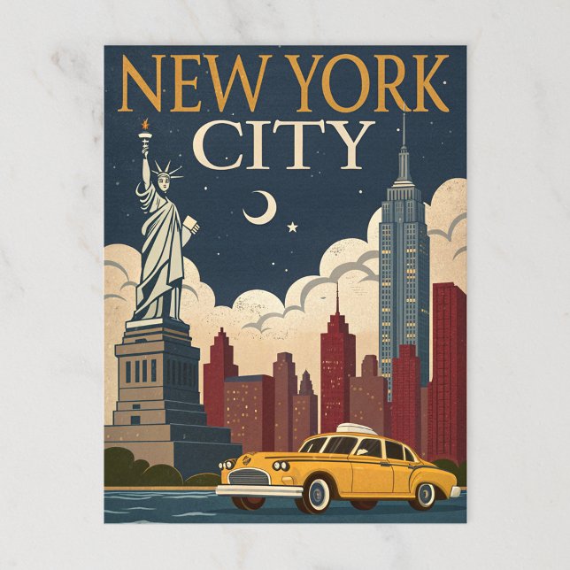 New York City Night Skyline Postcard (Creator Uploaded)
