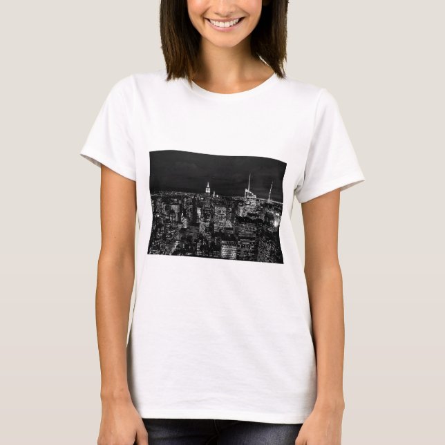 New York City Night Skyline T-Shirt (Front)