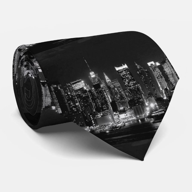 New York City Night Tie (Rolled)