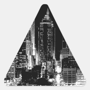 New York City Night Triangle Sticker