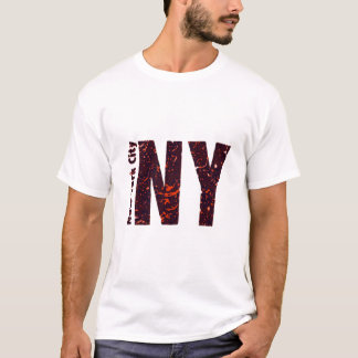 New York City NY Lettering Typography T-Shirt