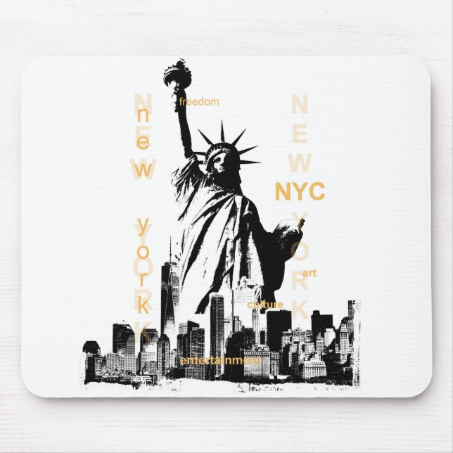 New York City Ny Nyc Statue of Liberty Mouse Mat (Front)