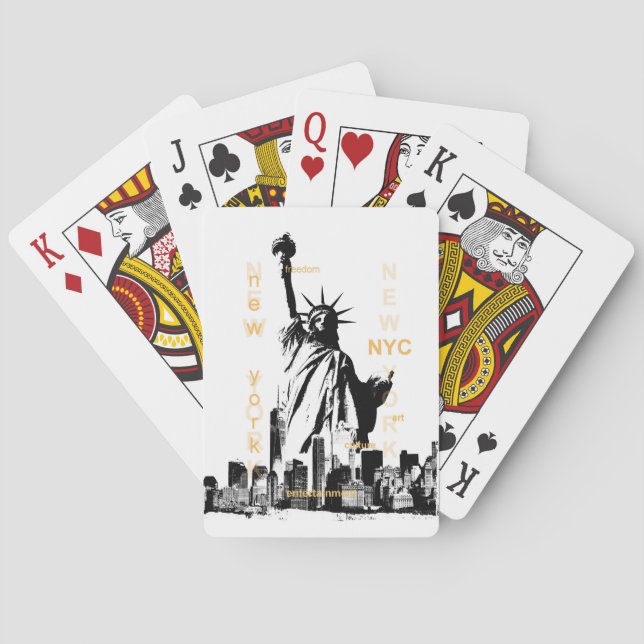 New York City Ny Nyc Statue of Liberty Playing Cards (Back)