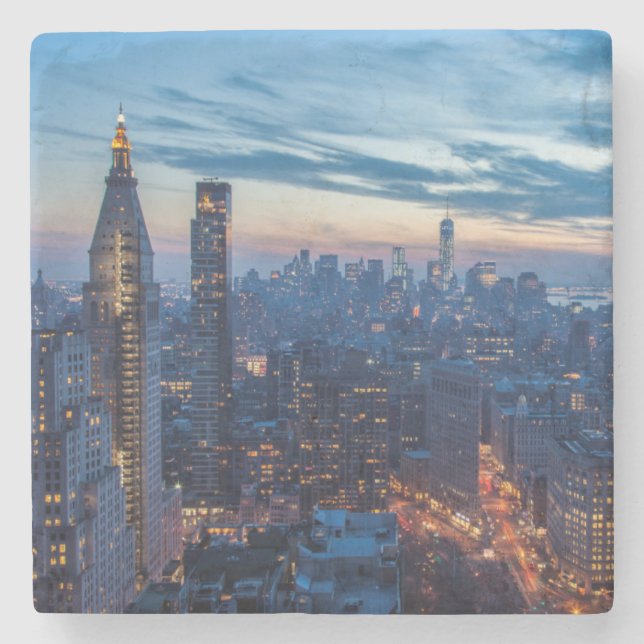 New York City, NY, USA Stone Coaster (Front)