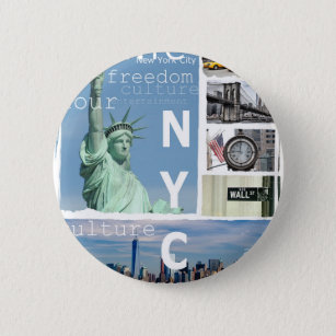 New York City Nyc 6 Cm Round Badge