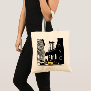 New York City Nyc Brooklyn Yellow Taxi Budget Tote Bag