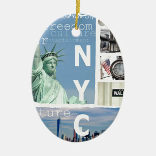 New York City Nyc Ceramic Tree Decoration