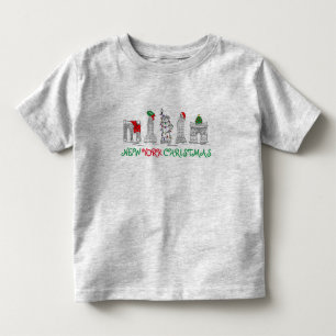 New York City NYC Christmas Landmarks Holiday Xmas Toddler T-Shirt