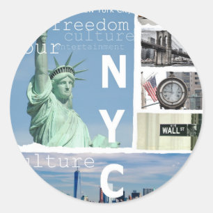 New York City Nyc Classic Round Sticker