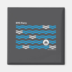 New York City Nyc Ferry Waves Swea _1 Magnet