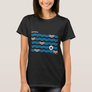New York City Nyc Ferry Waves Swea _1 T-Shirt