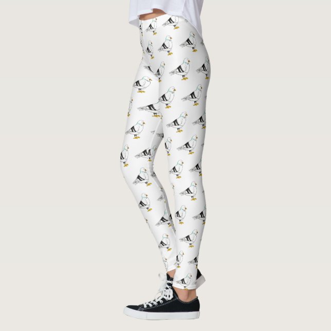New York City NYC Flying Pigeon Bird Animal Leggings (Left)