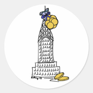 New York City NYC Hanukkah Chanukah Gelt Holiday Classic Round Sticker