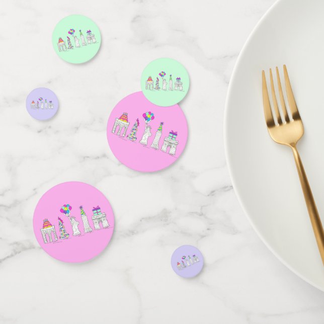 New York City NYC Landmarks Birthday Party Confetti (Group)