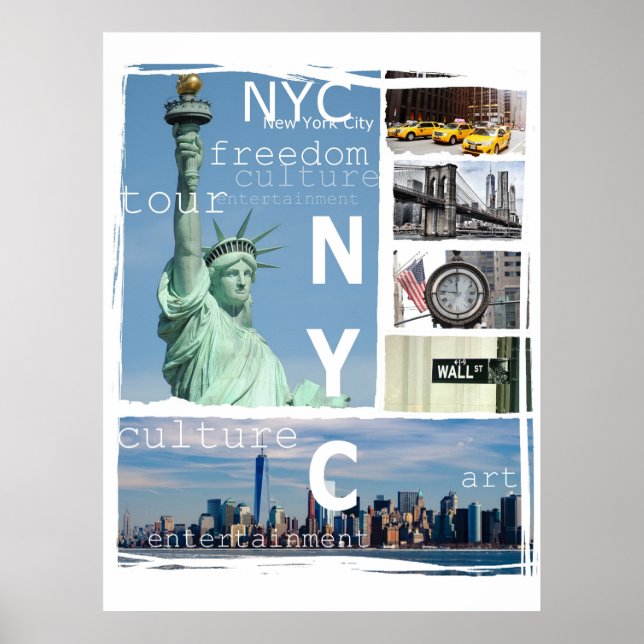 New York City Nyc Manhattan Liberty Statue Ny Poster (Front)