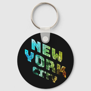New York City NYC Skyline Downtown Manhattan Metro Key Ring