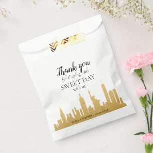 New York City NYC Skyline Treat Goody Favour Bags
