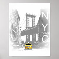 New York City Nyc Yellow Taxi Brooklyn Bridge
