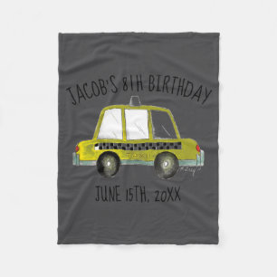New York City Nyc Yellow Taxi Cab Birthday Party Fleece Blanket