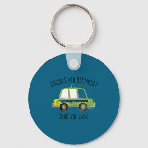 New York City Nyc Yellow Taxi Cab Birthday Party  Key Ring