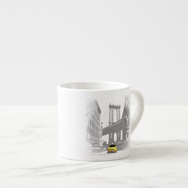 New York City Nyc Yellow Taxi Espresso Cup (Front Right)