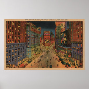 New York City, NYNight View of Times Square Poster