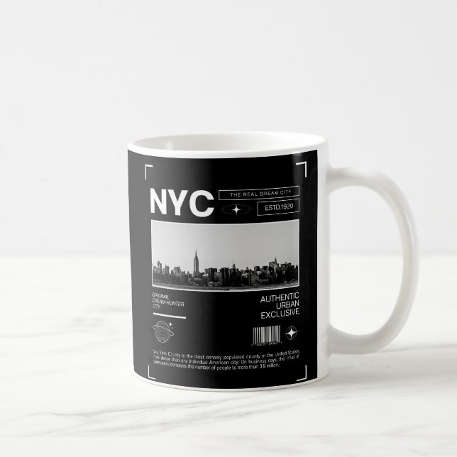 New York City of Dreams, Iconic Skyline Coffee Mug (Right)